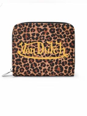 NWT Von Dutch Leopard-Print Zip Wallet
